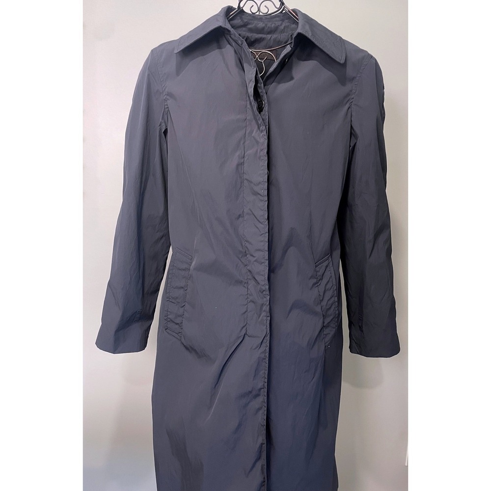Narciso Rodriguez Navy Blue Technical Trench Coat Lightweight Made in Italy Rain